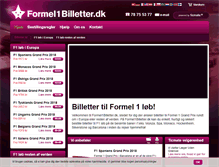Tablet Screenshot of formel1billetter.dk